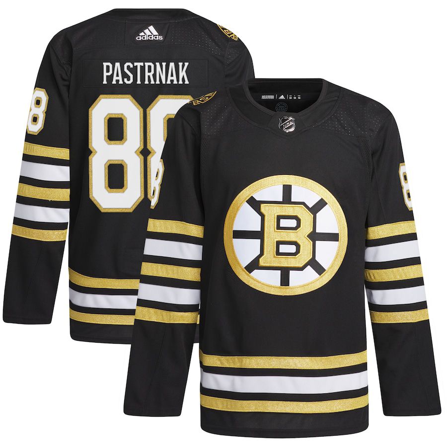 Men Boston Bruins #88 David Pastrnak adidas Black Primegreen Authentic Pro Player NHL Jersey